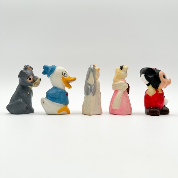 Vintage Disney Candles Set Mickey Donald The Tramp Princess Fairy - Picture 8 of 13